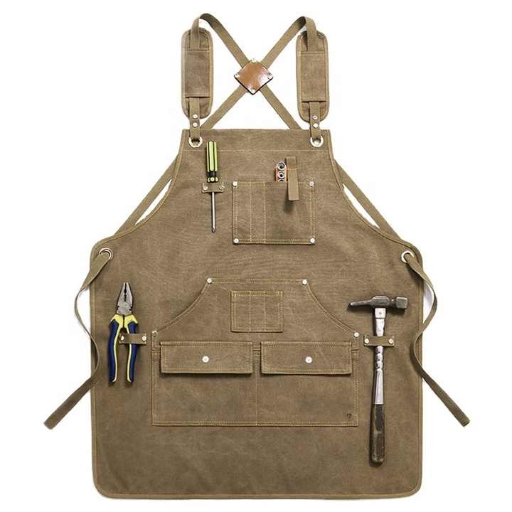 Supply Water-Resistant  Multi-Functional Aprons With Tool Pockets